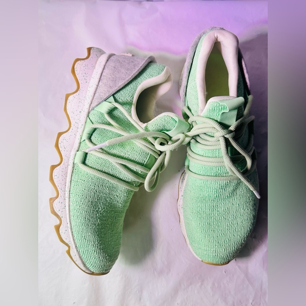 Sorel Mint Green Knit Lace-Up Athletic Sneakers - Picture 5 of 11